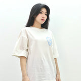 PEANUT STAIN - ノット スリーピング ウルフ  アイボリー オーバーサイズド Tシャツ