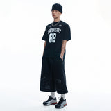ENOE Patch Sweat Bermuda Pants - BLACK