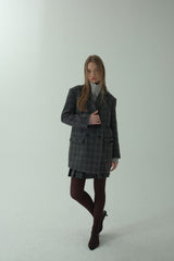 GLAM CHECK SKIRT_BLACK