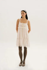 Antique lace dress - beige