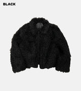Chocolate Hairy Fur Jacket