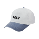 25SS PIG/BIO WASHED LEATHER PATCH BALL CAP BLUE