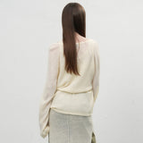 シースルーヘンリーネックプルオーバー [CREAM]