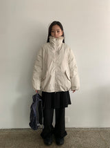 Viewpass High Neck Fur Bomber Jacket