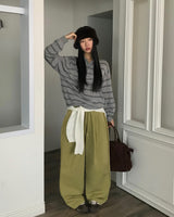 [ORIGINAL] ROSE Pintuck Cotton Pants