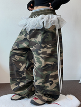 MILITARY CUTE LAYERED TRACK🤍🎀💘 CANCAN FRILL RUFFLE SKIRT PANTS 💚🩶2COLOR