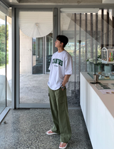 Maret Ice Linen Cargo Banding Wide Pants