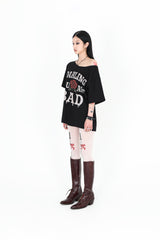 メタリングローズTシャツ #ブラック