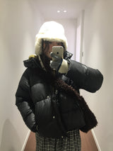 ウェロンハイネックフーデッドパディング (2color)