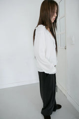 ruffle v-neck loose top(3colors)