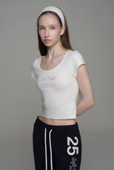 Soft Club signature top, Ivory