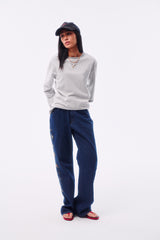 JACQUARD STRIPE TOTEM PRINT CUFF HOLLOW EMBROIDERY RAW-EDGE BASE LAYER LONG SLEEVE
