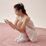 Ribbon Frill Sleeveless (Pink)