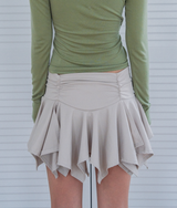 micro lace skirt&pants_beige