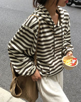 フィクションストライプパーカー