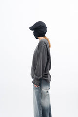 モリアンヘンリーネックダイイングロングスリーブTシャツ