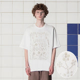 ボタンロゴTシャツ / WHITE