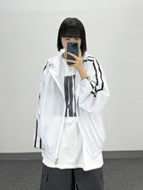 mesh track hooded jacket