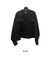 ミルシャイニングツイードクロップジャケット