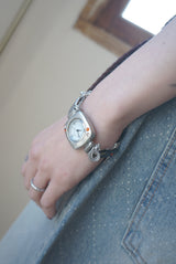 Flower Charm Bangle Watch