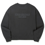 UNI WORDING LOGO スウェットTシャツ - CHARCOAL