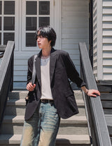 フィリップUネックニットショートスリーブTシャツ