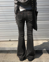 Betty low boots cut pants