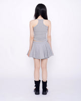 Yeori 3-Piece Set: T-shirt + Sleeveless Bra Top + Elastic Skirt Shorts