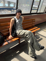 Layered Henley Tank Top