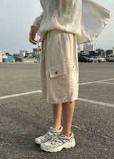 BALLOON CARGO HALF PANTS