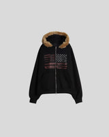 [Fleece] OW ラクーンフーデッドジップアップ (2C)
