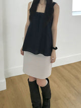 Low rise button midi skirt (one color)