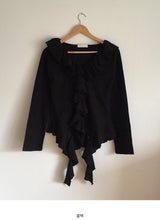 Winkle Frill Blouse T-Shirt (3colors)