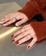 skein black ring(2set)