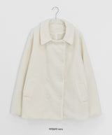 Elma Collar Double Button Wool Half Coat