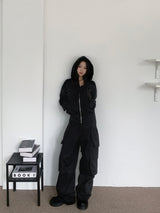 アーチブユーティリティアーバンカーゴビッグポケットワイドロングパンツ (3 colors)