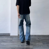 Vintage Distressed Wide Jeans