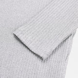 Kanden Ribbed Henley Neck Slim Long Sleeve T-shirt