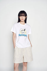 25SS STRIPE SET-UP LOOSE FIT SHORT PANTS IVORY