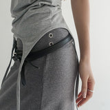 [Lunave] Eyelet Shirring Layered Maxi Long Skirt - 2 Colors