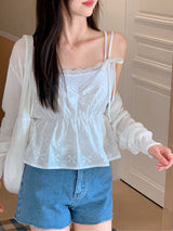 Sophie Lace Layered Strap Sleeveless (3color)