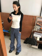 RAGLAN HOOD SLIM TOP