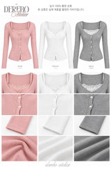Ria lace layered cardigan long-sleeve  top