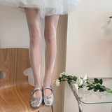 Y2K Rose Flower Sheer Tights