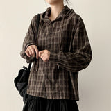 Meki Check Hooded Shirt 