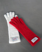 Patch Finger Slit Long Gloves
