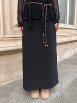  Still Line Long Maxi Banding Skirt (2 colors)