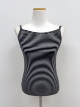 Tencel Striped Boat Neck Sleeveless