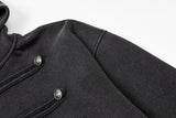 Margo Military Button Hoodie Zip-up