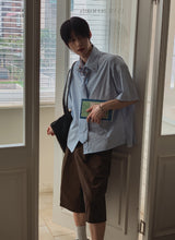 26SS★ [PLAN MADE/MADE] Infold ST Tie Short Sleeve Shirt